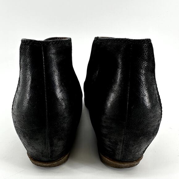 Dansko Leyla Boot Burnished Nubuck Leather Side Zip Ankle Memory Foam Black 9 - Picture 5 of 7